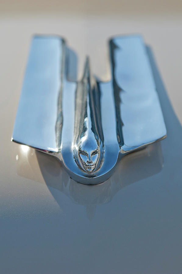 Transportation Photograph - 1955 Cadillac Coupe Hood Ornament by Jill Reger