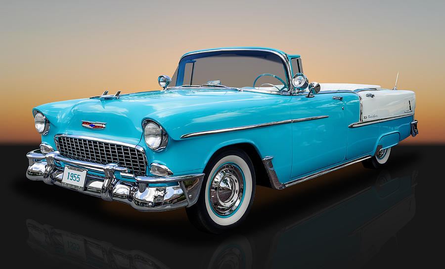 1955 Chevrolet Bel Air 4 Door Convertible Photograph By Frank J Benz