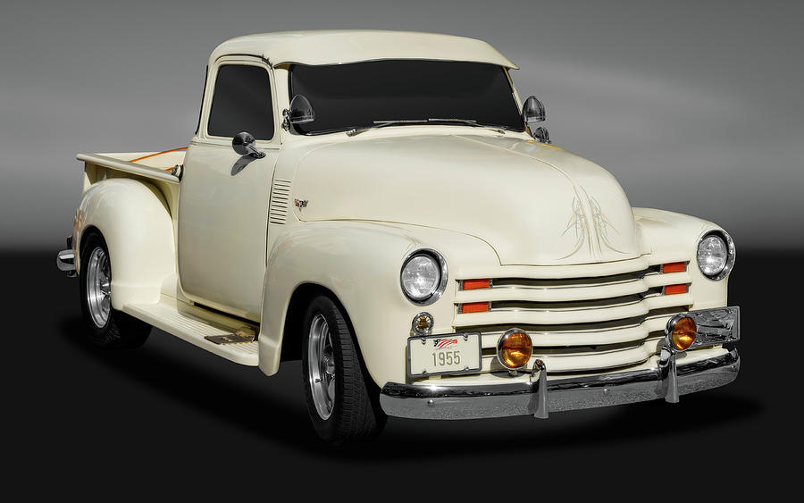 1955 Chevrolet Series 3100 Pickup Truck  -  19553100chevytruckgry172098 Photograph by Frank J Benz