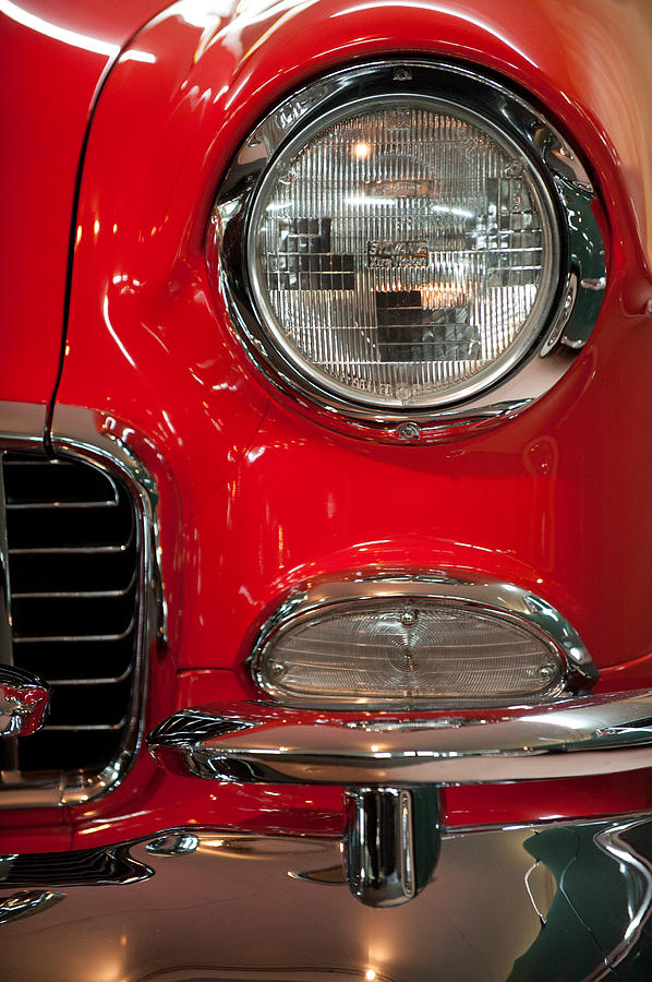 1955 Chevy Bel Air Headlight Photograph by Sebastian Musial
