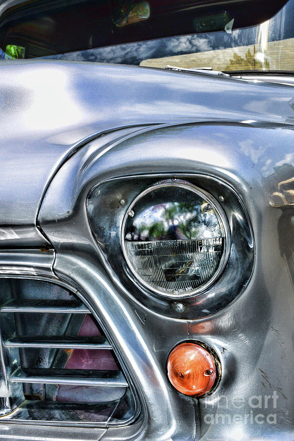 1955 Chevy Pick Up Truck Headlight Photograph by Paul Ward