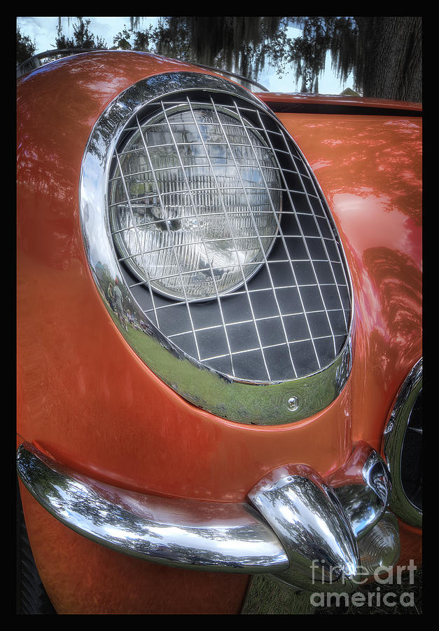 1955 Corvette Headlight Detail Photograph by Arttography LLC