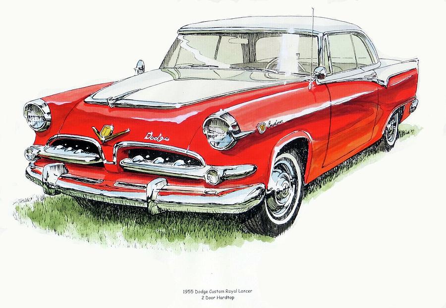 Car Painting - 1955 Dodge Custom Royal Lancer, 2Dr Hardtop by Dave Tobaben