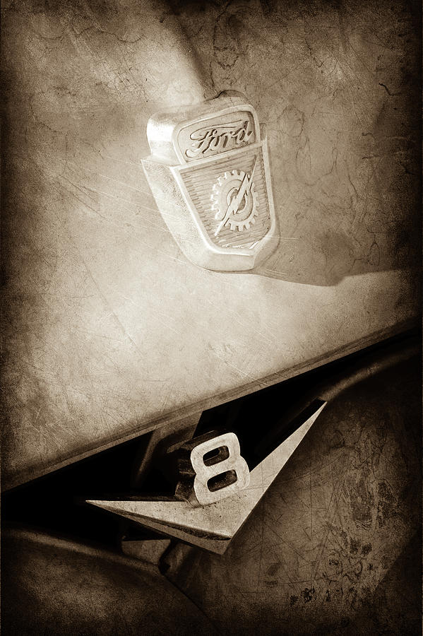 1955 Ford Pickup Truck Emblems -1020s Photograph by Jill Reger