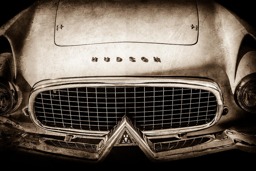1955 Hudson Italia Grille Emblem -0214s Photograph by Jill Reger