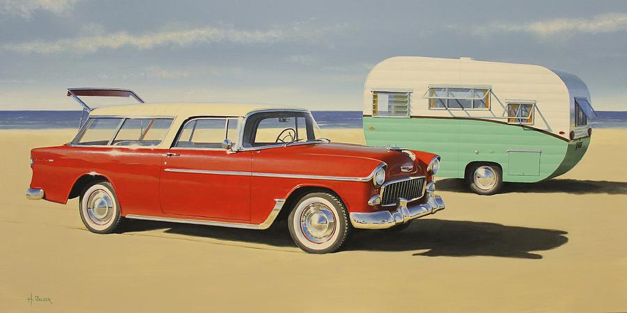 Vintage Painting - 1955 Nomad by Henry Balzer
