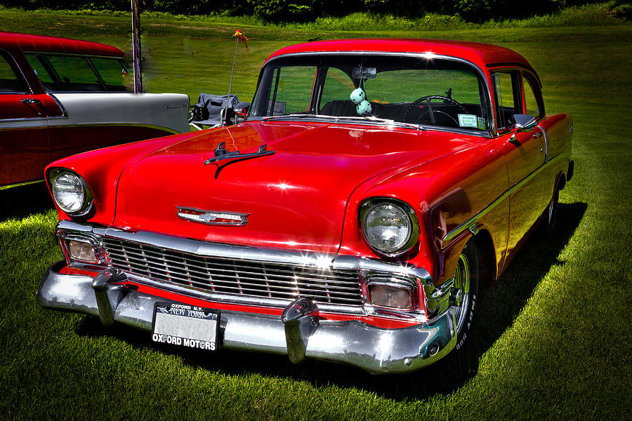 1955 Red Chevy Bel Air Photograph by David Patterson