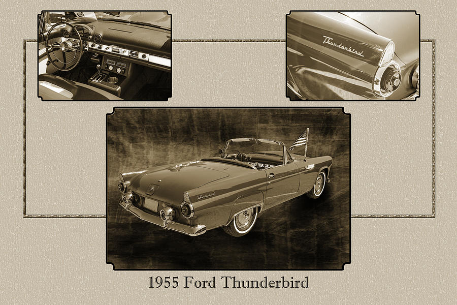 1955 Thunderbird Photograph Fine Art Prints 1266.01 Photograph by M K Miller