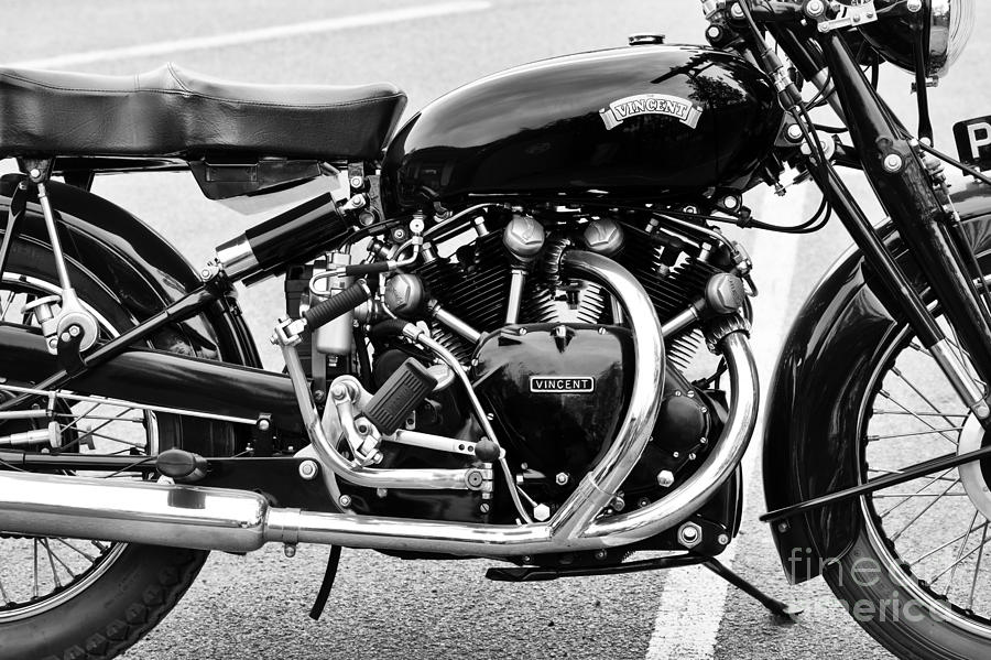 1955 Vincent Black Shadow Series C Photograph by Tim Gainey