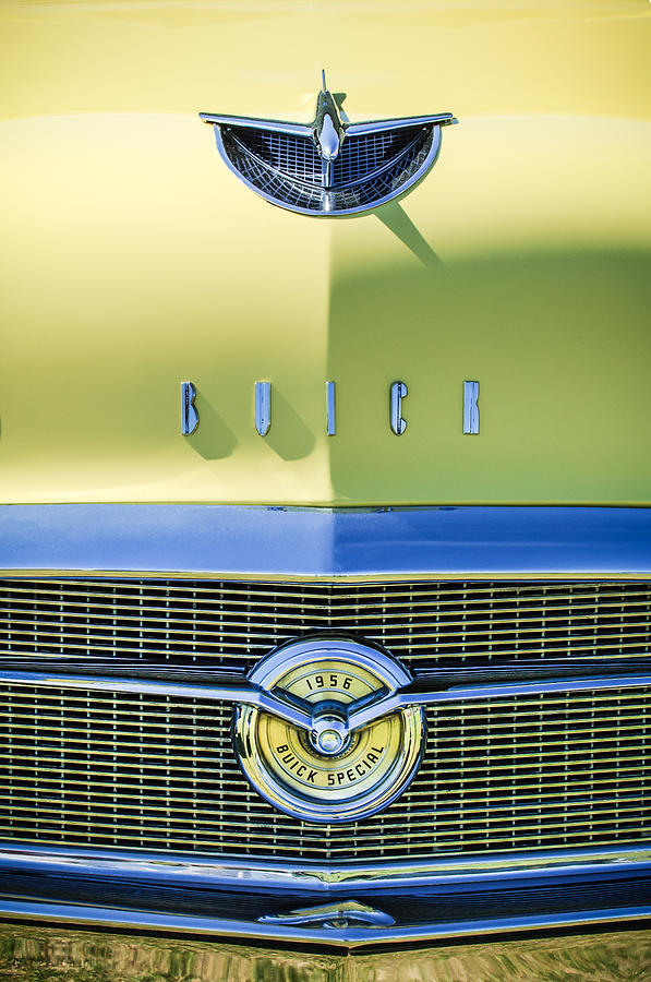 1956 Buick Special Hood Ornament - Emblem -0538c Photograph by Jill Reger