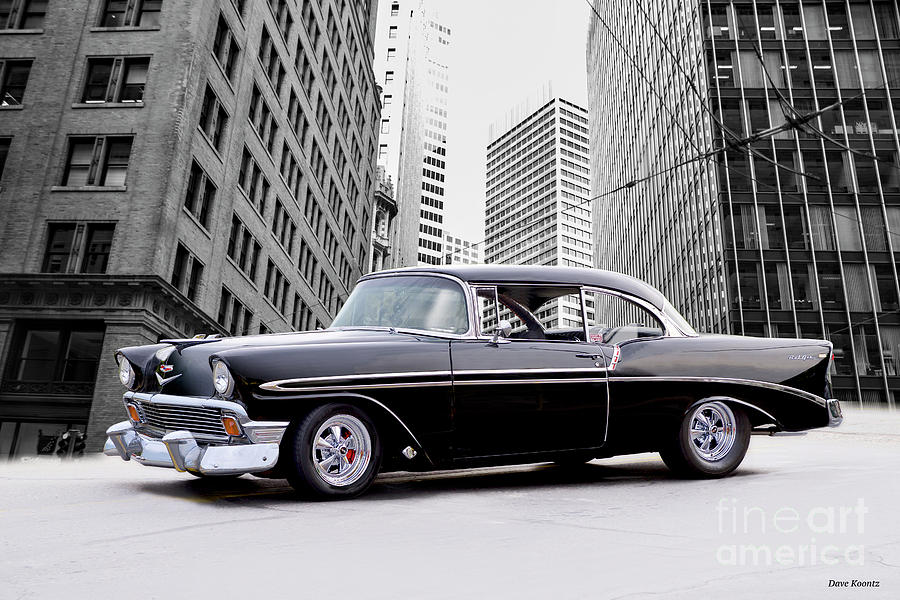 1956 Chevrolet Bel Air Hardtop Inner City I Photograph by Dave Koontz