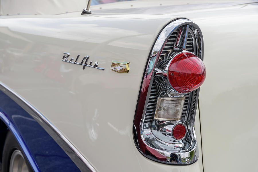 1956 Chevrolet Bel Air Tail light Photograph by Barry Cruver - Fine Art