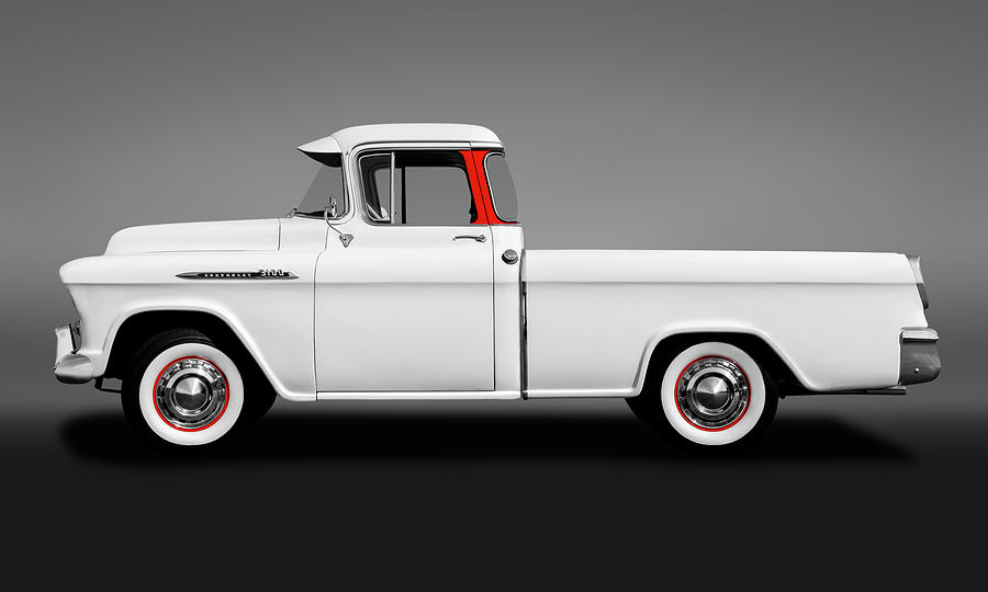 1956 Chevrolet Cameo Pickup Truck  -  1956chevy3100cameogry173599 Photograph by Frank J Benz