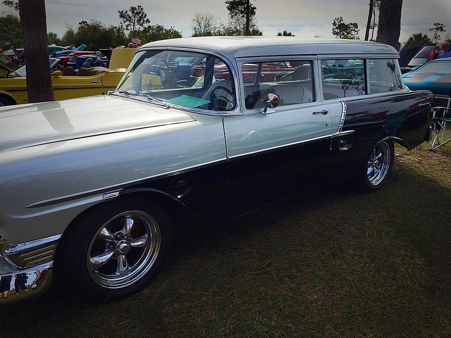 1956 Chevy Wagon Photograph by Anne Sands