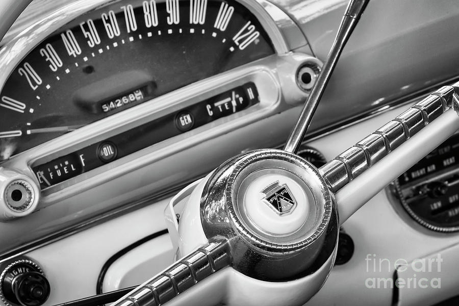 1955 Ford Dash Photograph by Dennis Hedberg