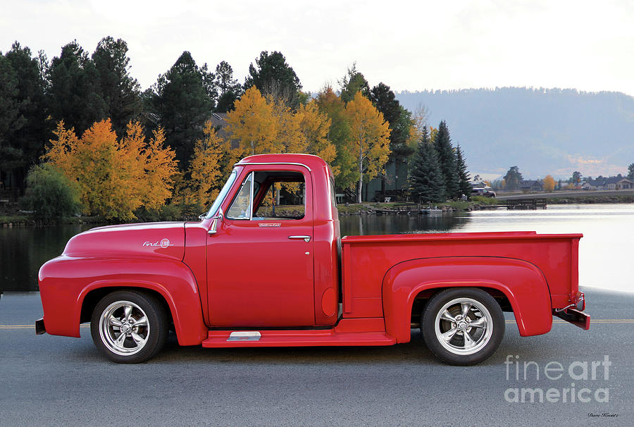 1956 Ford F100 Pickup Proflie Photograph by Dave Koontz