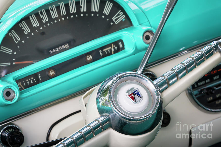 1955 Ford Steering and Dash  Photograph by Dennis Hedberg