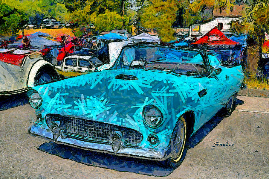 1956 Ford T Bird Cambria Car Show Photograph by Floyd Snyder