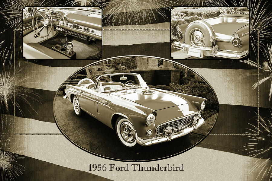 1956 Ford Thunderbird 5510.51 Photograph by M K Miller