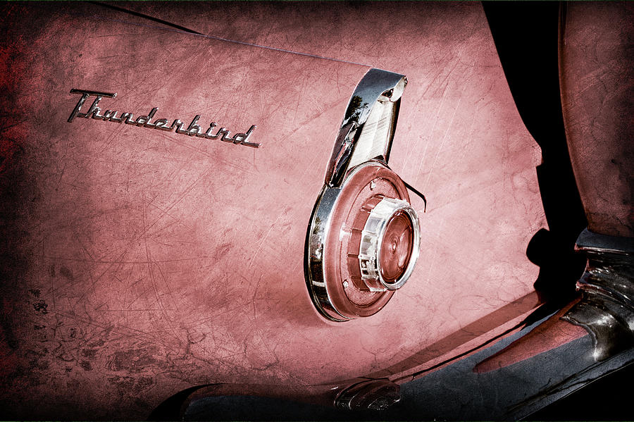 1956 Ford Thunderbird Convertible Taillight Emblem -0361ac Photograph by Jill Reger