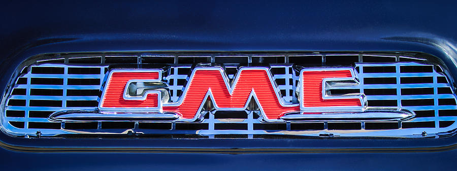 1956 GMC Suburban Pickup Grille Emblem -0194c2 Photograph by Jill Reger