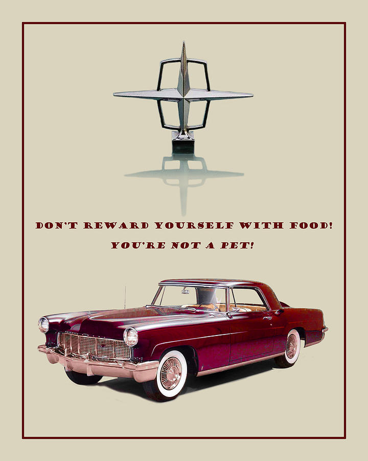 1956 Lincoln Continental Motivational Poster Photograph by Jack Pumphrey