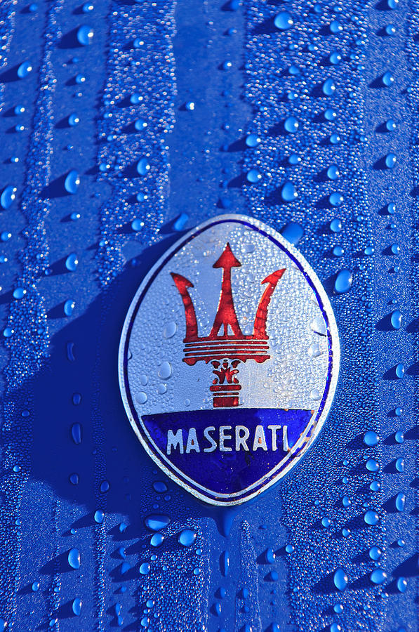 1956 Maserati 350 S  Emblem -0402c Photograph by Jill Reger