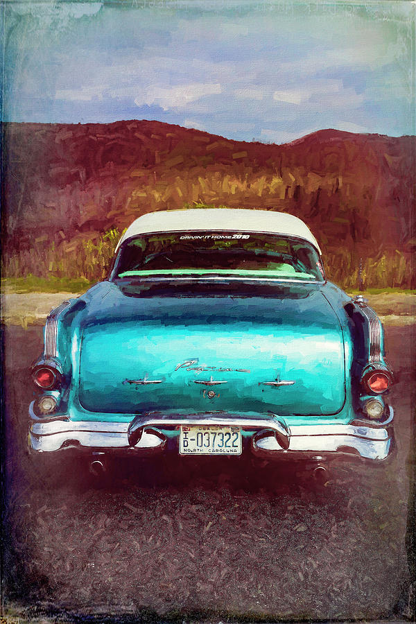 1956 Pontiac in Watercolors Photograph by Debra and Dave Vanderlaan
