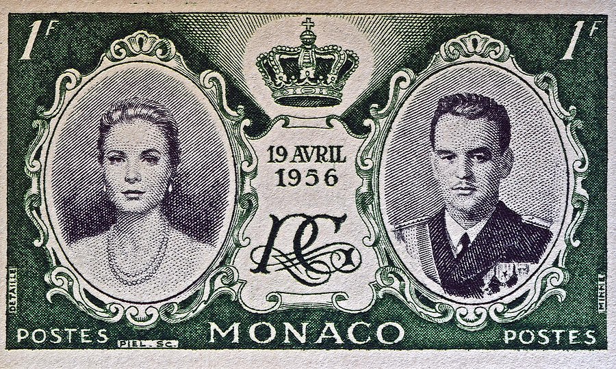 1956 Princess Grace of Monaco Stamp II Photograph by Bill Owen