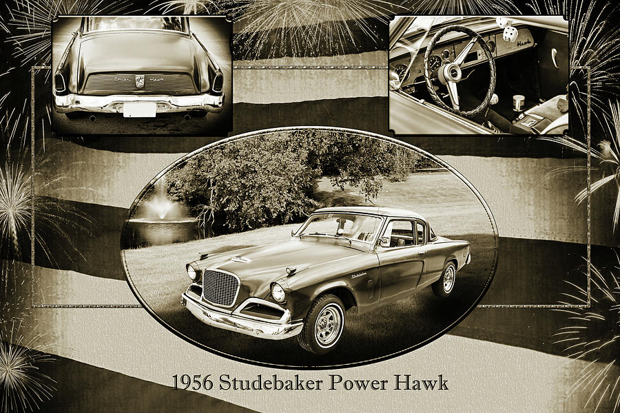 1956 Studebaker Power Hawk 5543.50 Photograph by M K Miller