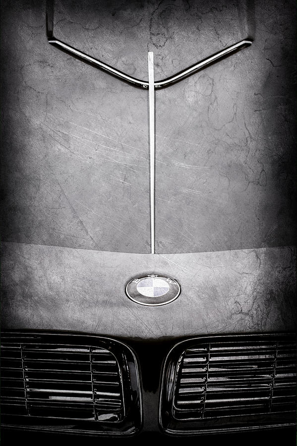 1957 BMW 507 Series II Roadster Hood Emblem-2456ac Photograph by Jill Reger