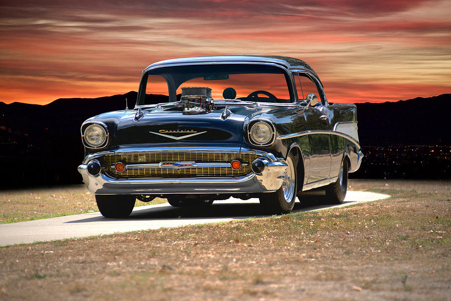 1957 Chevrolet Bel Air Serious Business Photograph by Dave Koontz