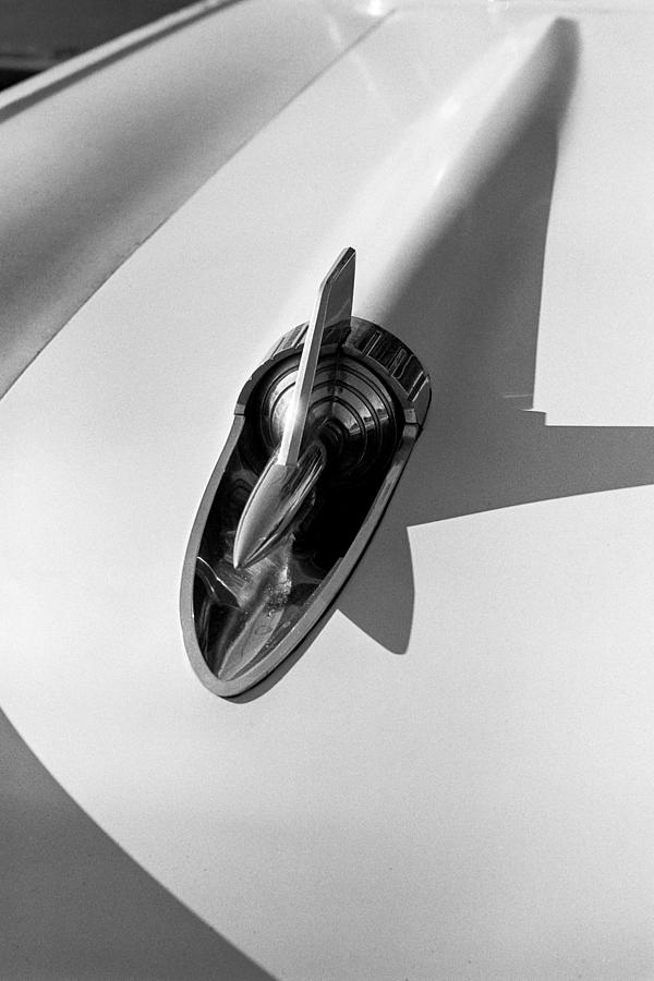 1957 Chevy Bel Air Hood Rocket Photograph by Jon Woodhams