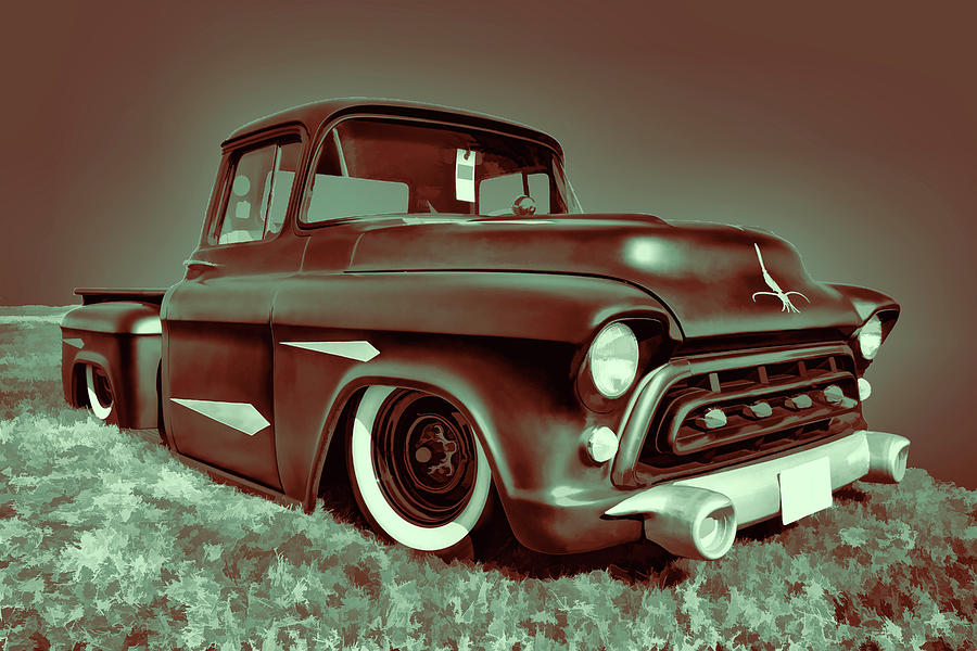 Motorcycle Digital Art - 1957 Chevy by Timothy Rohman