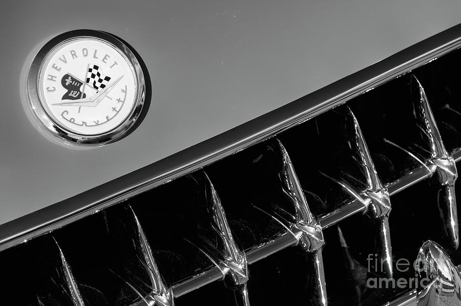 1957 Corvette Grill and Emblem Photograph by Dennis Hedberg