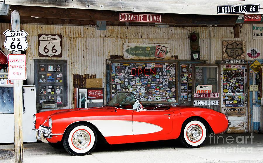 Image result for 1957 corvette "route 66"