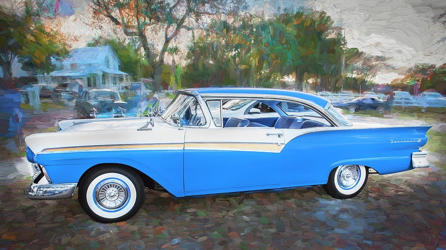 1957 Ford 2 Door Fairlane c130 Photograph by Rich Franco