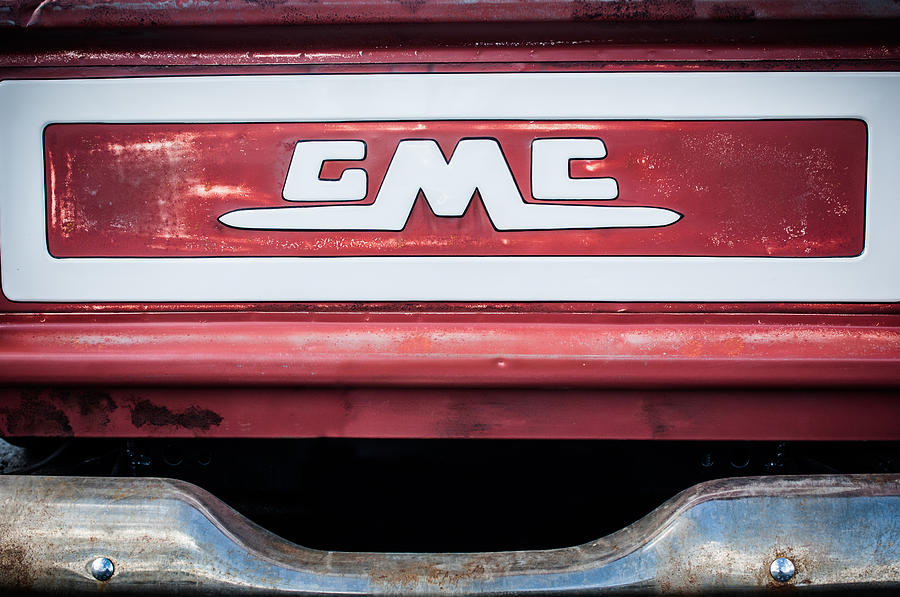 1957 GMC Pickup Truck Tail Gate Emblem -0272c1 Photograph by Jill Reger