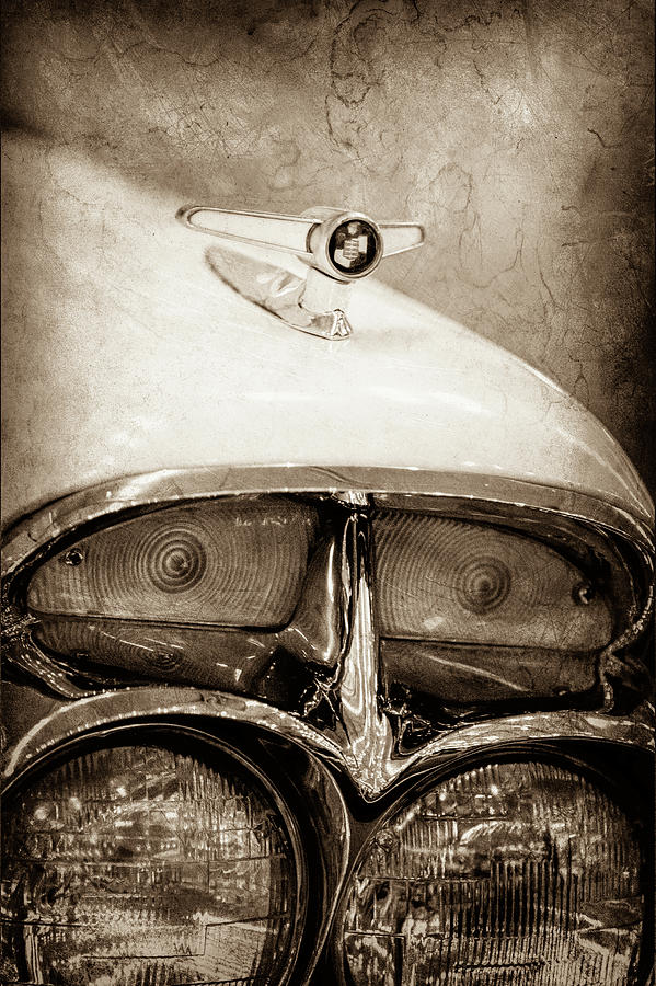 1957 Mercury Turnpike Cruiser Emblem -0749s Photograph by Jill Reger