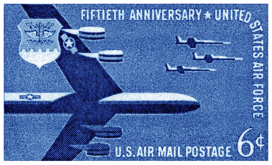 1957 United States Air Force Stamp Painting by Historic Image