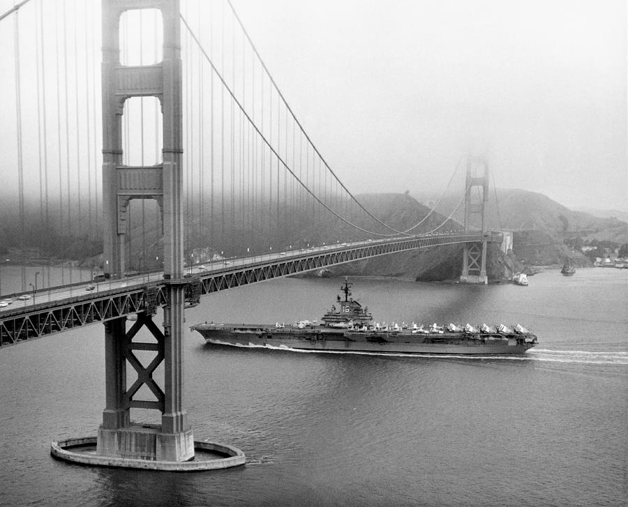 1957 USS Hancock in San Francisco Photograph by Historic Image