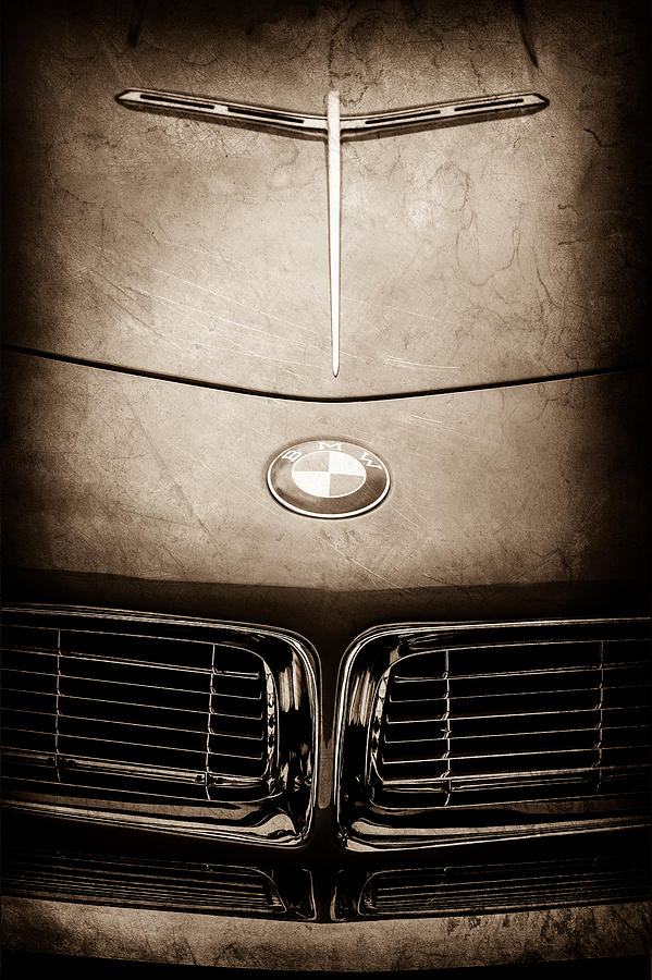 1958 BMW 507 Series II Raodster Hood Emblem -2432s Photograph by Jill Reger