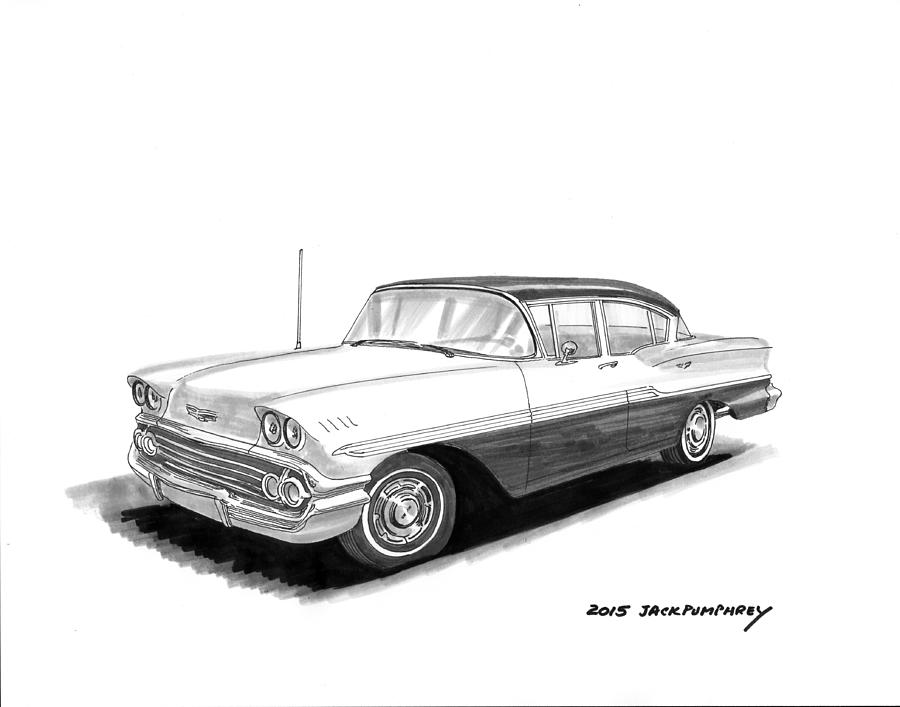 #pha.024403 Photo CHEVROLET BISCAYNE 4-DOOR SEDAN 1958 Car Auto