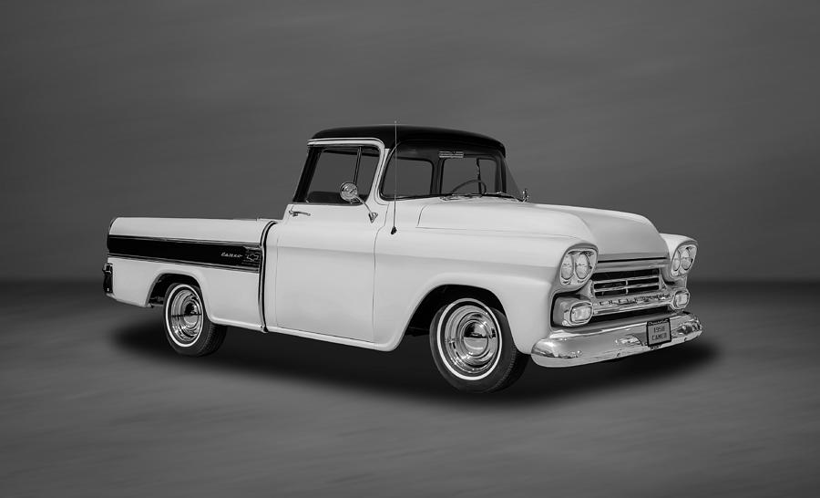 1958 Chevrolet Cameo Pickup Truck  -  58CAMEO55 Photograph by Frank J Benz