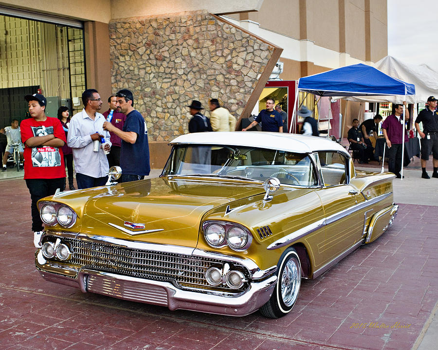 1958 Chevrolet Impala. A3 Photograph by Walter Herrit