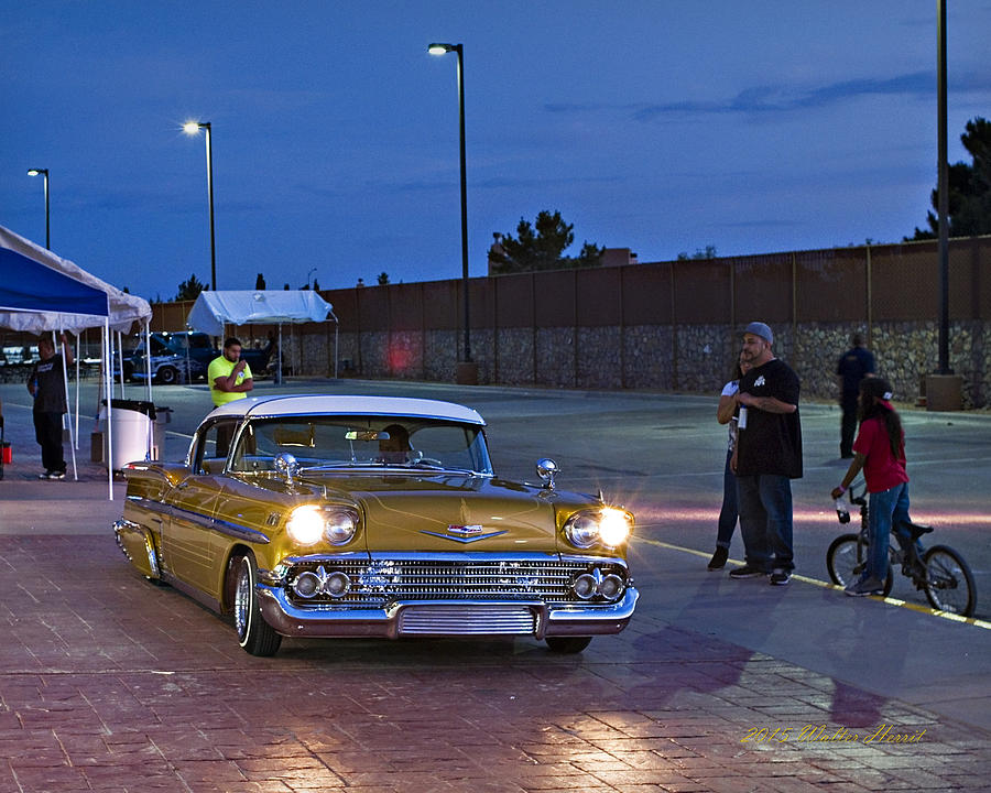 1958 Chevrolet Impala. A4 Photograph by Walter Herrit