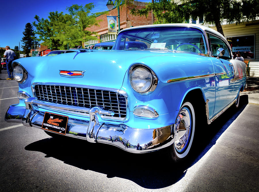 1955 Chevy Baby Blue Photograph by David Patterson