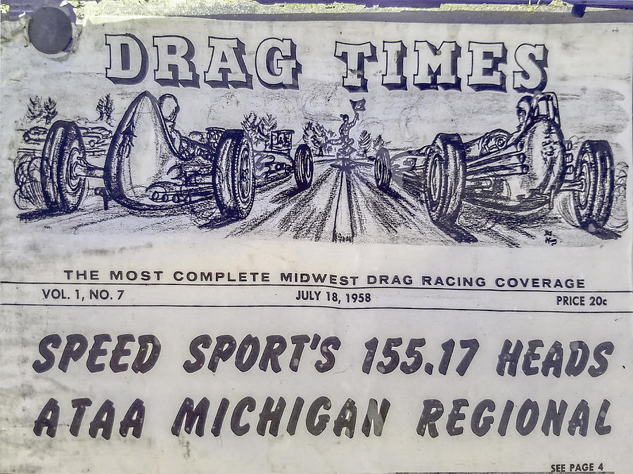 1958 Drag Times Digital Art by Darrell Foster