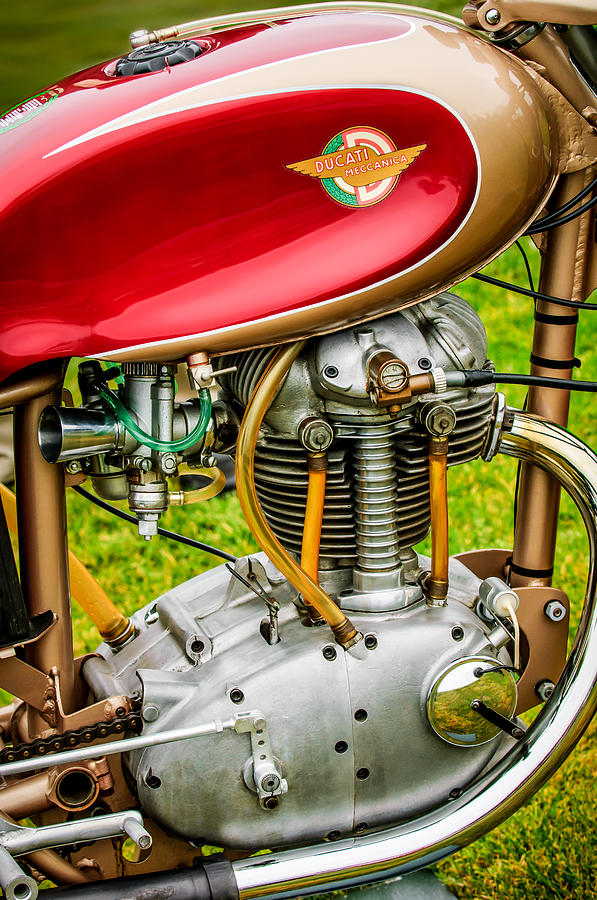 Transportation Photograph - 1958 Ducati 175 F3 Race Motorcycle -2119c by Jill Reger