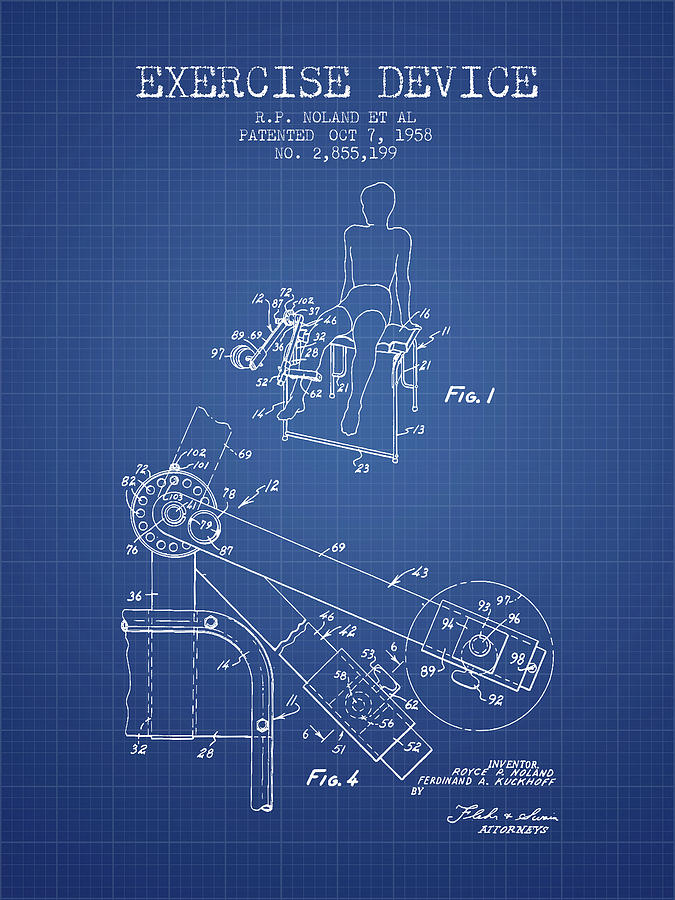 1958 Exercise Device Patent Spbb11_bp Digital Art